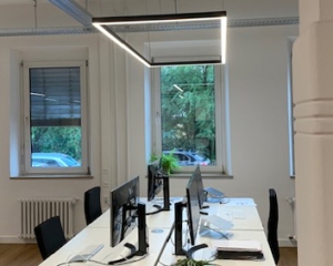 Arbeitsplätze ideal ausgeleuchtet